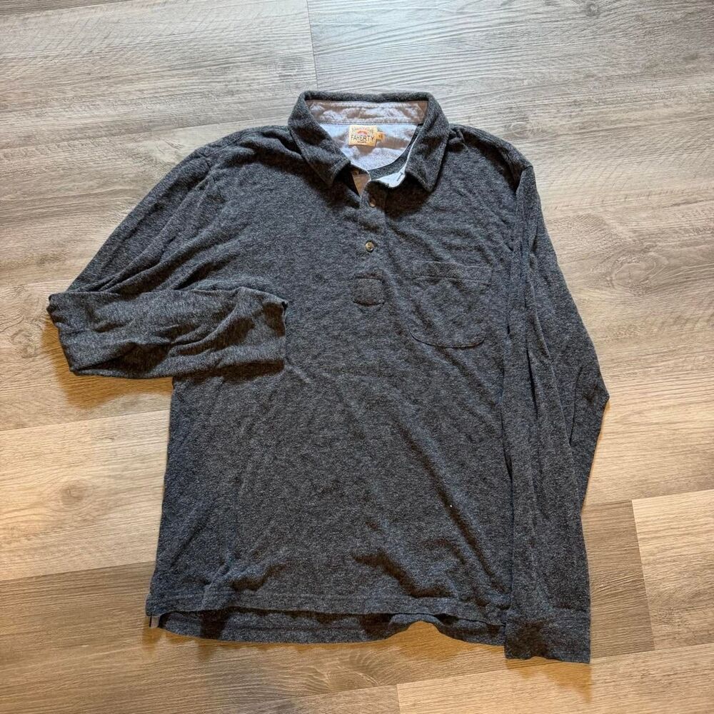 Faherty Men's Grey Polo-shirts